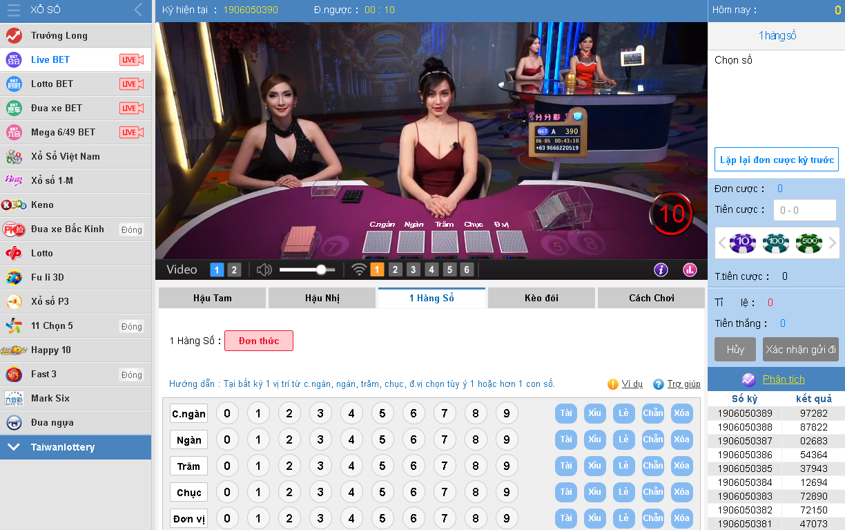 Xổ số live bet