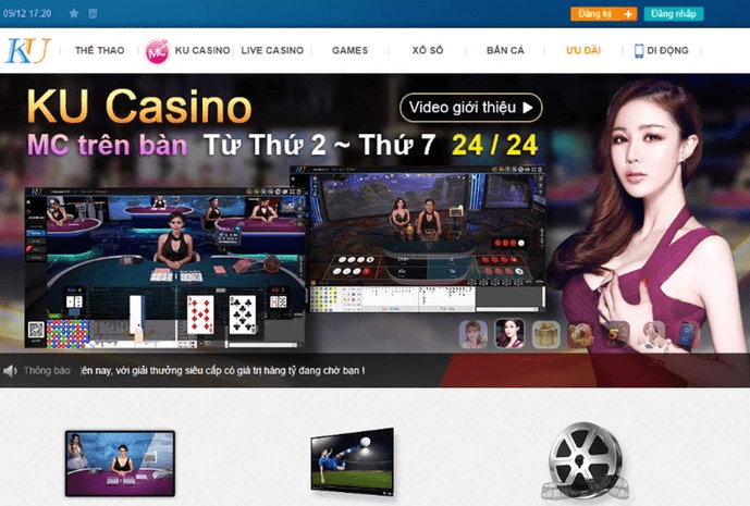 Truy cập vào địa chỉ website của nhà cái KU Casino 